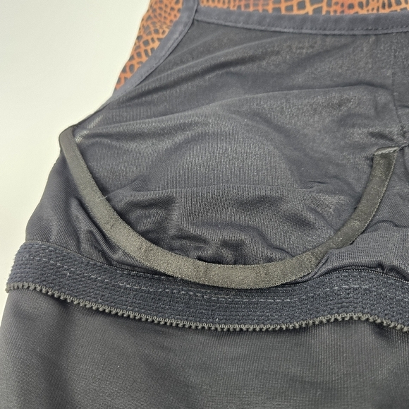 MIRACLESUIT ONE PIECE BATHING SUIT SWIMWEAR BLACK BROWN CHEETAH PRINT WOMEN 12 - Picture 13 of 14